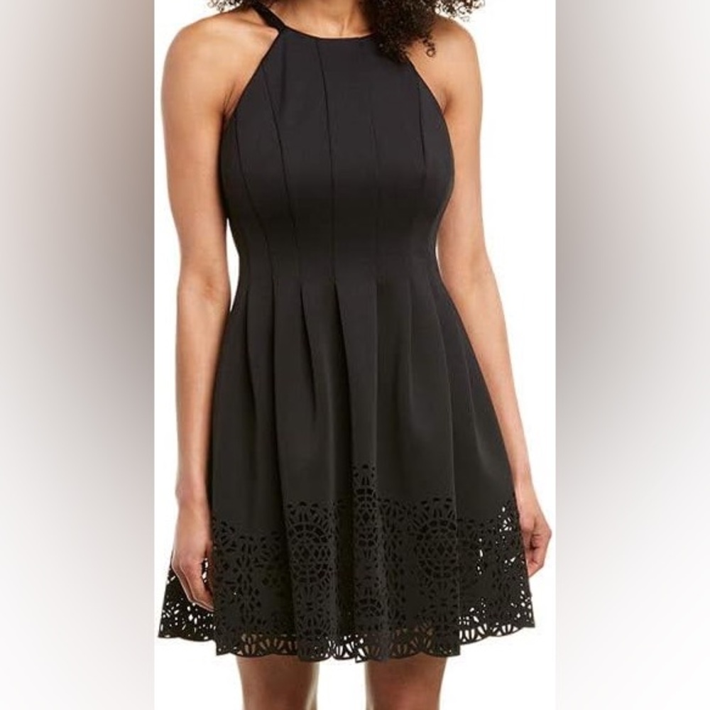 Vince Camuto Black Halter Cocktail Dress Sz 12